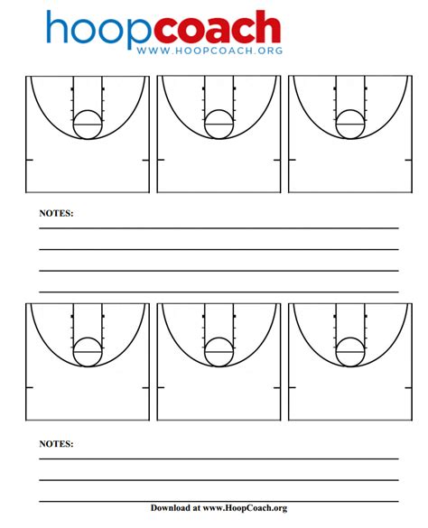 Basketball Court Diagrams Printable