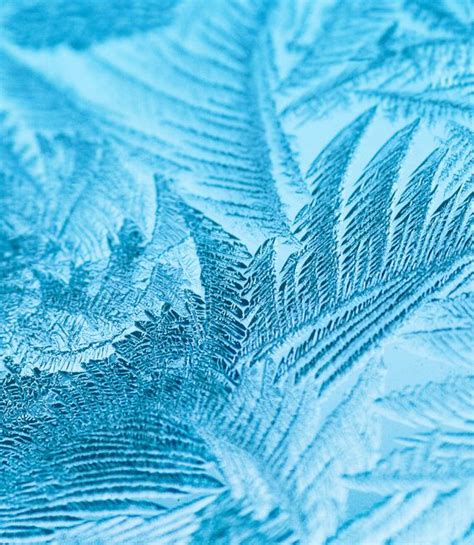 Winter Ice Abstract Macro Photography Print Blue Snow Zen Web Home