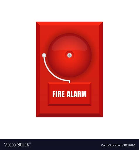 Set Fire Alarms Isolated Royalty Free Vector Image