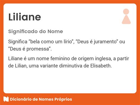 Significado Do Nome Liliane Dicion Rio De Nomes Pr Prios