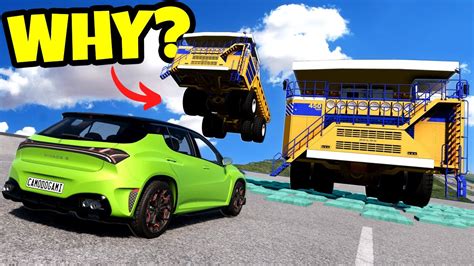 Downhill Avalanche Survival With Massive Cars In Beamng Drive Mods