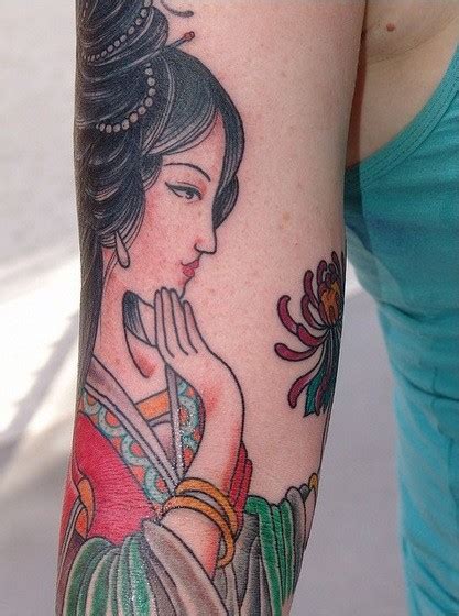 Nice Chinese Lady Hand Tattoo Tattooimagesbiz