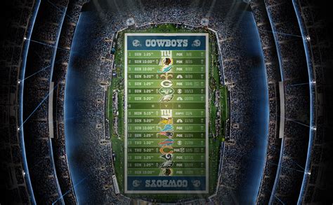 2019 Stadium Schedule Wallpaper Dallas Cowboys Rcowboys