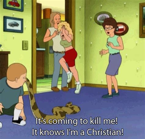 A Cartoon Scene With Two People And A Snake On The Floor In Front Of Them
