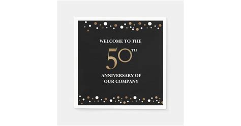 Golden 50th Company Anniversary Confetti Gold Napkins Zazzle