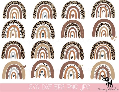 Leopard Rainbow Svgrainbow Svg Cut Filesboho Rainbow Svg Etsy