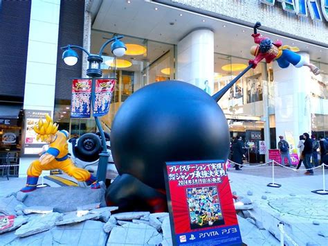 Goku Vs Luffy Life Size Anime Statues In Tokyo Bored Panda