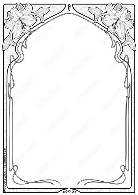 Art Nouveau Frames With Space For Text Stock Vector Adobe Stock