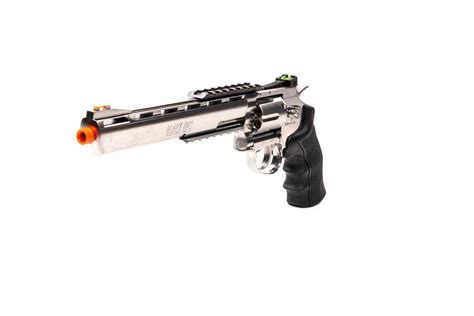 Exterminator Full Metal Airsoft Revolver 8 Chrome Black Ops Usa