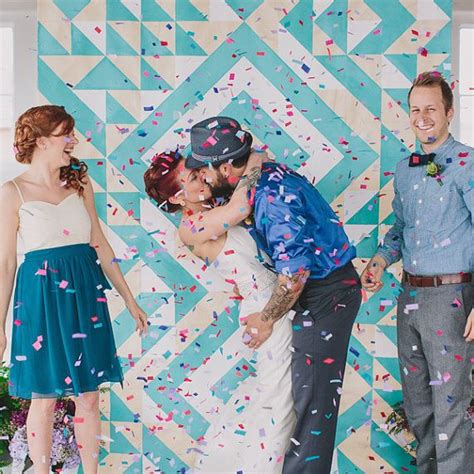 Geometric Wedding Ideas Backdrop Sarah Park Designs Photo Lauren