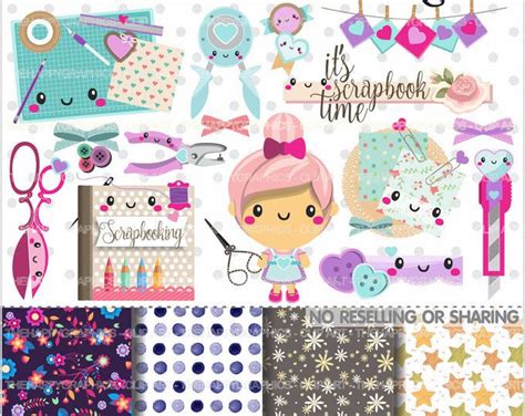 80 Off Scrapbooking Clipart Scrapbooking Graphic Commercial Use Planner Accessories Scr