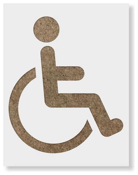 Handicap Symbol Stencil On Reusable Mylar For Crafts