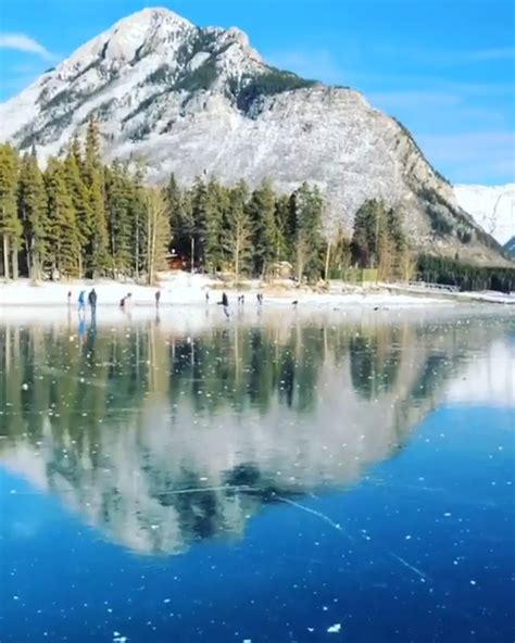 Skating On Crystal Clear Ice This Morning In Banff 🏒about An Hour Away