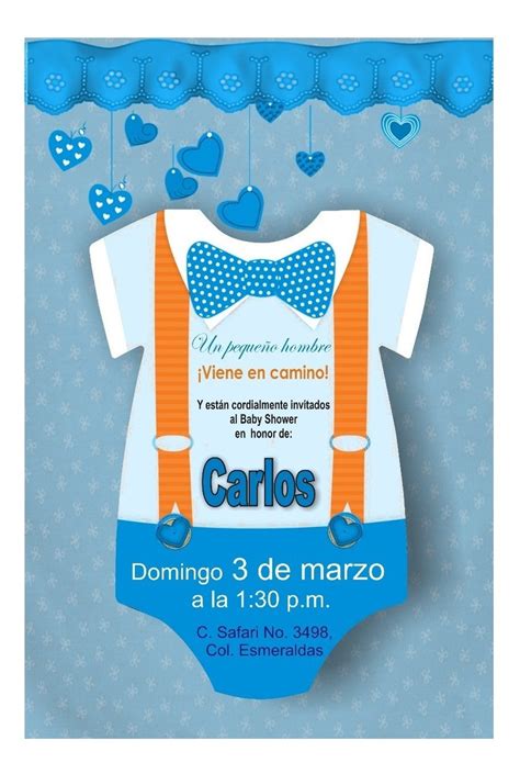 Para que tu fiesta de baby shower con temática esté completa, debes asegurarte que todo quede como lo soñaste, ya que este se podría decir que es uno de los eventos más hermosos que una mujer puede festejar como lo… Invitación Imprimible Personalizada Baby Shower Niño ...
