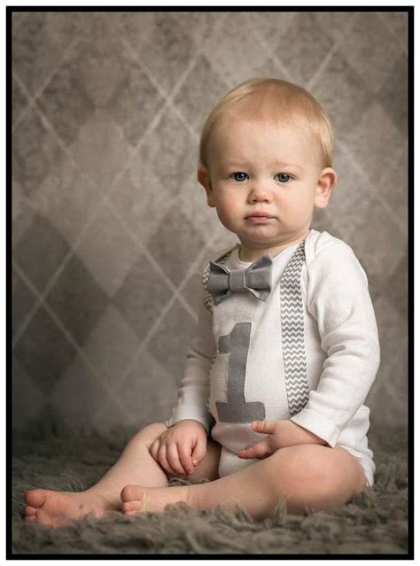 Boys First Birthday Outfit Baby Boy Clothes Grey Chevron Etsy
