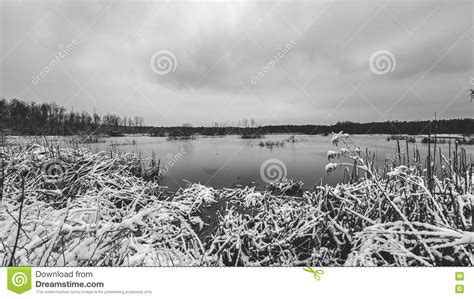 Frosty Winter Day Stock Image Image Of Rural Lake Season 70946951