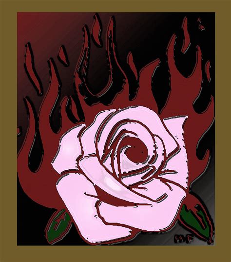 Burning Rose Digital Art By Herbert French Fine Art America