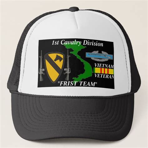 1st Cavalry Divisionfirst Team Vietnam Ball Caps Trucker Hat Adult