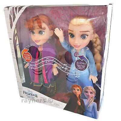 Disney Frozen Elsa Anna Singing Babes Dolls Twin Pack Into The
