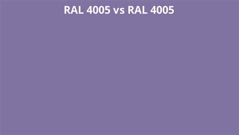 RAL 4005 Vs 4005 RAL Colour Chart UK