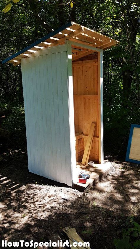 How To Build A Simple Outhouse Outdoor Toilet Building An Outhouse