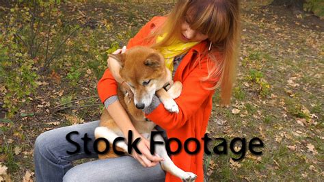 Girl And Shiba Inu Outdoors Featuring Woman Dog And Love High