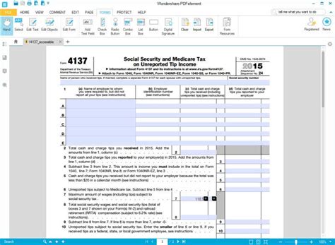Irs Form 4137 Fill It Out The Best Way