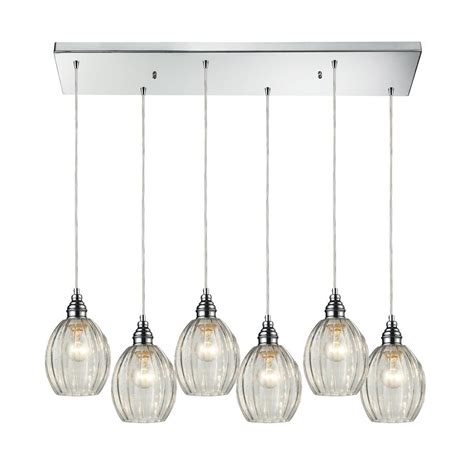 Multi Light Pendant Light With Clear Glass And 6 Lights