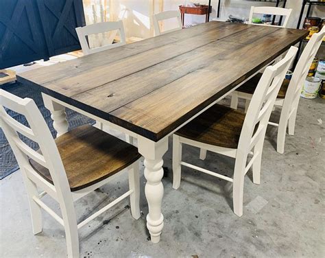 Rustic Reclaimed Farmhouse Dining Table Wide Rustic Dining Etsy