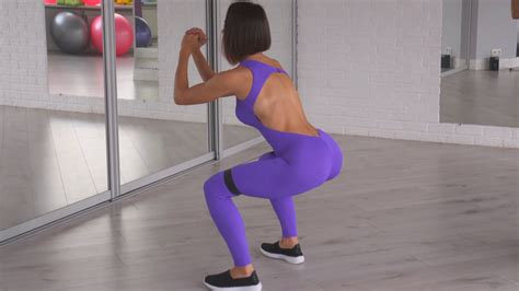 Fit Woman Doing Squats At Gym Stock Video Footage Sbv