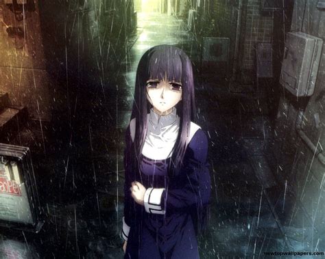 Anime Girl Sadness In Rain Hd Wallpaper Anime