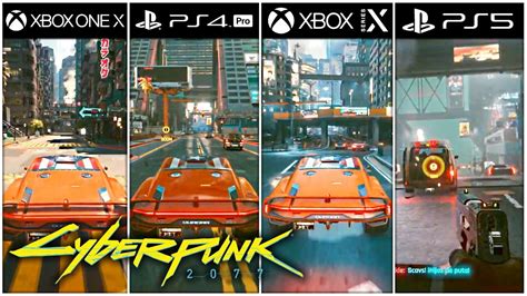 Cyberpunk 2077 New Gameplay Comparison Ps4 Vs Ps5 Vs Xbox One X Vs