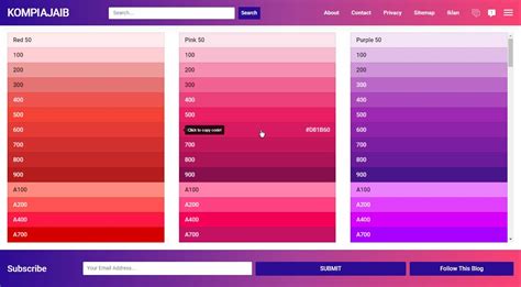 Menyimpan Material Design Color Palette Di Blog