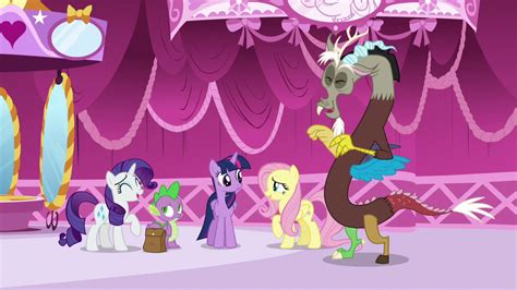 Image Rarity Fluttershy And Discord Laughing S5e22png