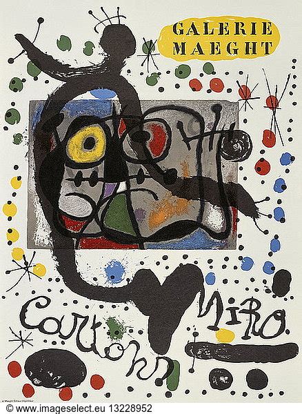 Surrealist Style Lithograph Circa 1965 By Spanish Artist Joan Miro