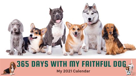 Funny Dog 2021 Personal Calendar 365 Days With My Faithful Etsy