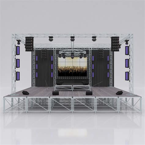 Concert Music Stage 3d Model Cgtrader