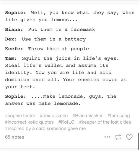 Credit To Incorrect Kotlc Quotes On Tumblr Keeperofthelostcities