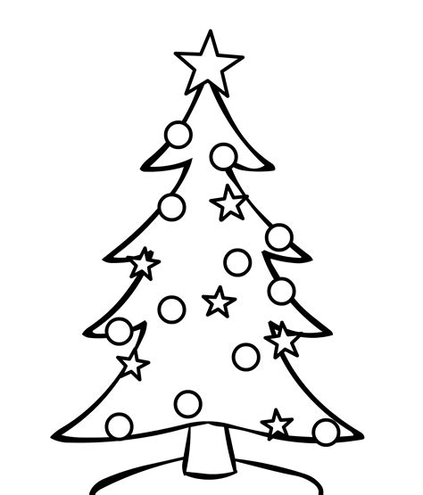 Christmas Tree Coloring Page Free Download On Clipartmag