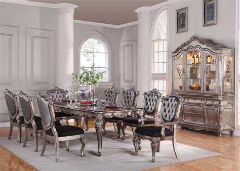 We deliver near portland and sw washington, contact us today! Acme Chantelle 9PC Dining Room Set in Antique Platinum by ...