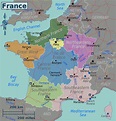 Landkarte Frankreich (Übersichtskarte/Regionen) : Weltkarte.com ...