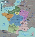 Landkarte Frankreich (Übersichtskarte/Regionen) : Weltkarte.com ...