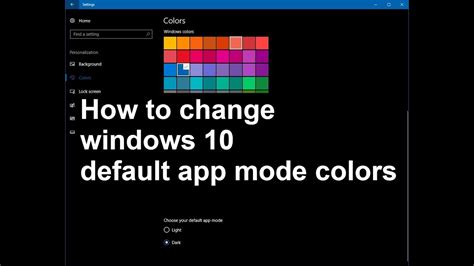Before you follow this guide, you will need to find the process effectively involves creating a shortcut to open an app, and then adding an image to that shortcut on the home screen. How to change windows 10 default app mode colors - YouTube