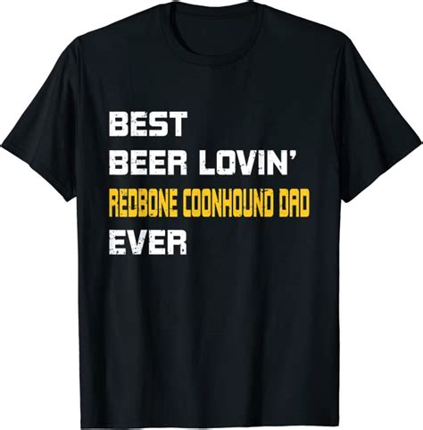 Mens Redbone Coonhound Best Beer Loving Redbone Coonhound
