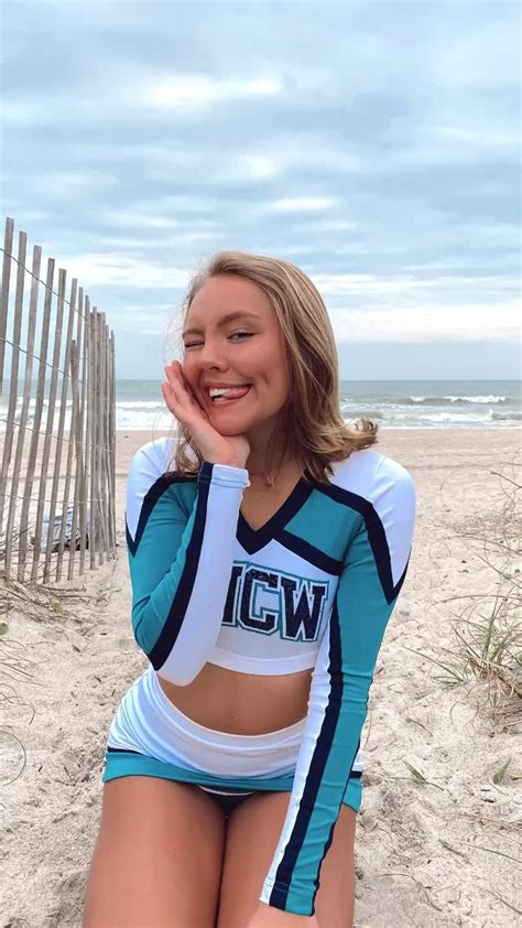 College Cheerleader Beach Uncw In 2022 High Neck Bikinis Best