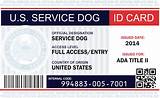 Printable Service Dog Id Cards Images
