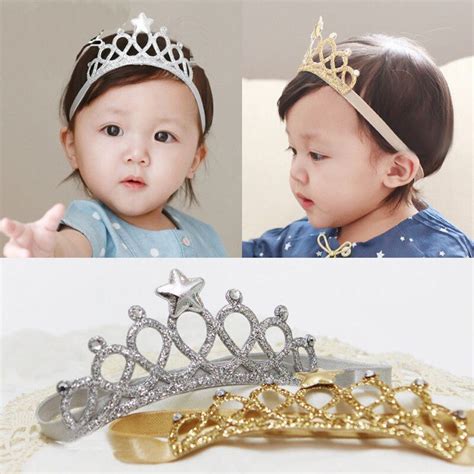 1pc Girls Princess Headbands Baby Hair Bands Bow Crown Tiara Toddler