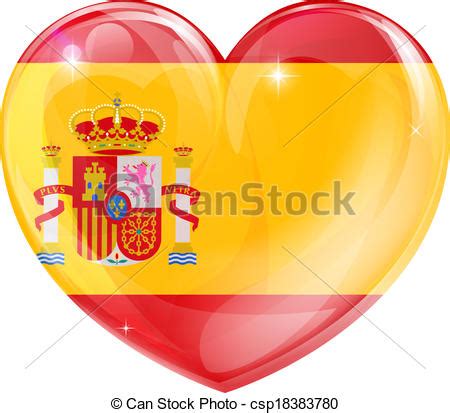 The coat of arms includes. Vektor av spanien, flagga, kärlek, hjärta, begrepp, med ...