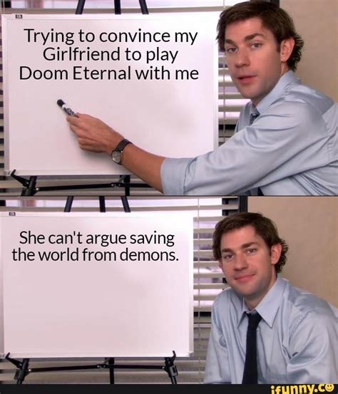 Trying To Convince My Girlfriend To Play Doom Eternal With Me She Cant Argue Saving The World