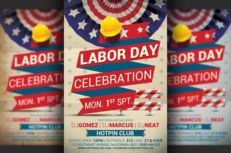Labor Day Party Flyer Template ~ Flyer Templates ~ Creative Market